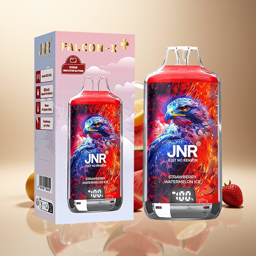 JNR Falcon X⁺ 28000 Svensk GrossistEngångs Vape Jordgubb Vattenmelon Is 950mAh 1.2ohm Dual Mesh 2ml