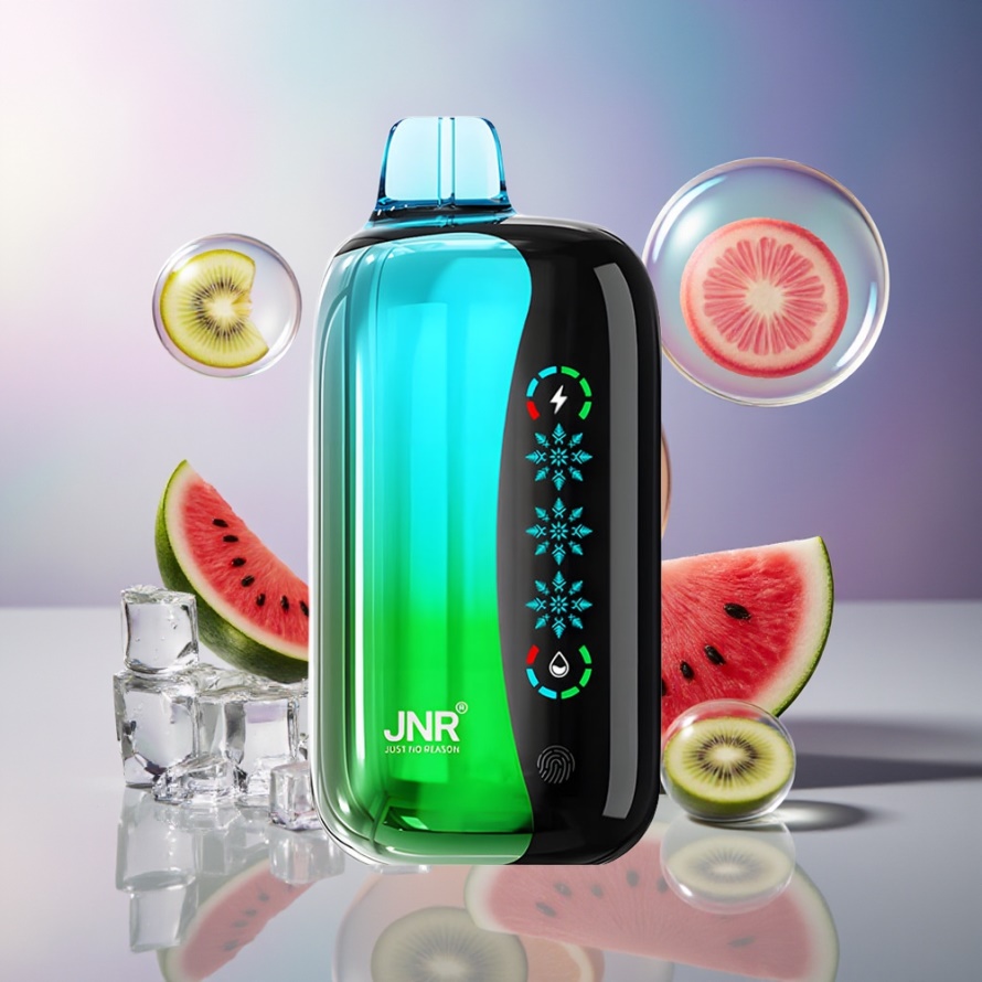 JNR Flex Ice 21000 Puffs Svensk Grossist Disposabel Vape Kiwi Vattenmelon Is med Justerbar Luftflöde och Touch Screen