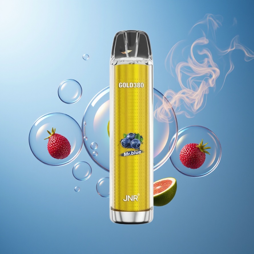 JNR Glod380 6000 Puffs 1500mAh 1.0ohm 13ml Svensk Grossist Engångs Vape Herr Blå