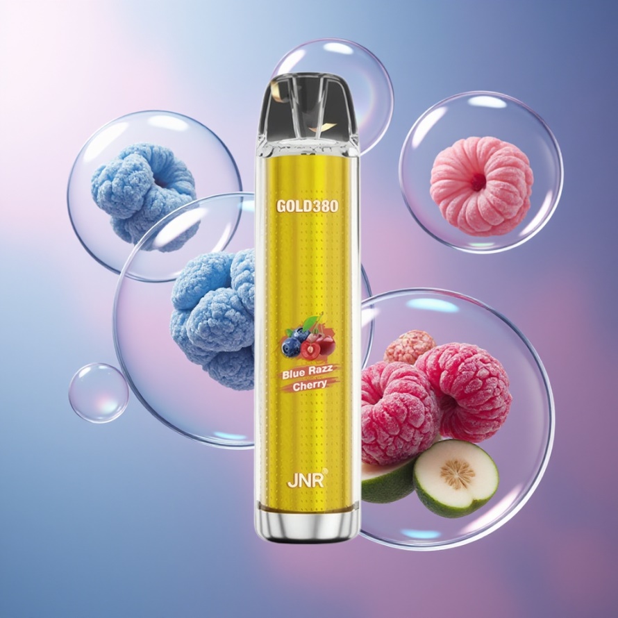 JNR Glod380 6000 Puffs Engångs Vape Blå Hallon Körsbär 1500mAh 13ml Svensk Grossist