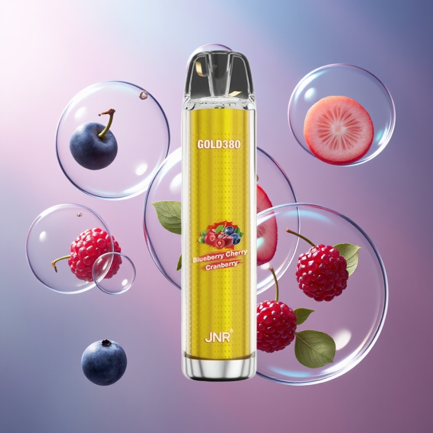 JNR Glod380 6000 Puffs Engångs Vape Blåbär Körsbär Tranbär 1500mAh 1.0ohm svensk grossist