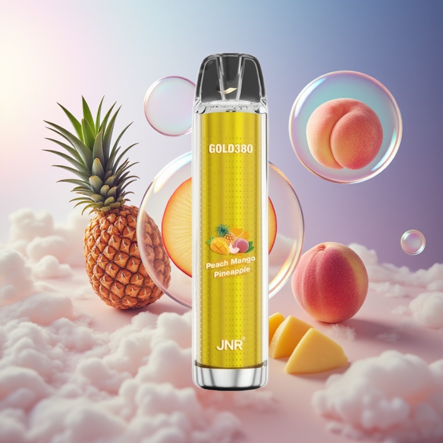 JNR Glod380 6000 Puffs Engångs Vape Persika Mango Ananas 1500mAh Svensk Grossist