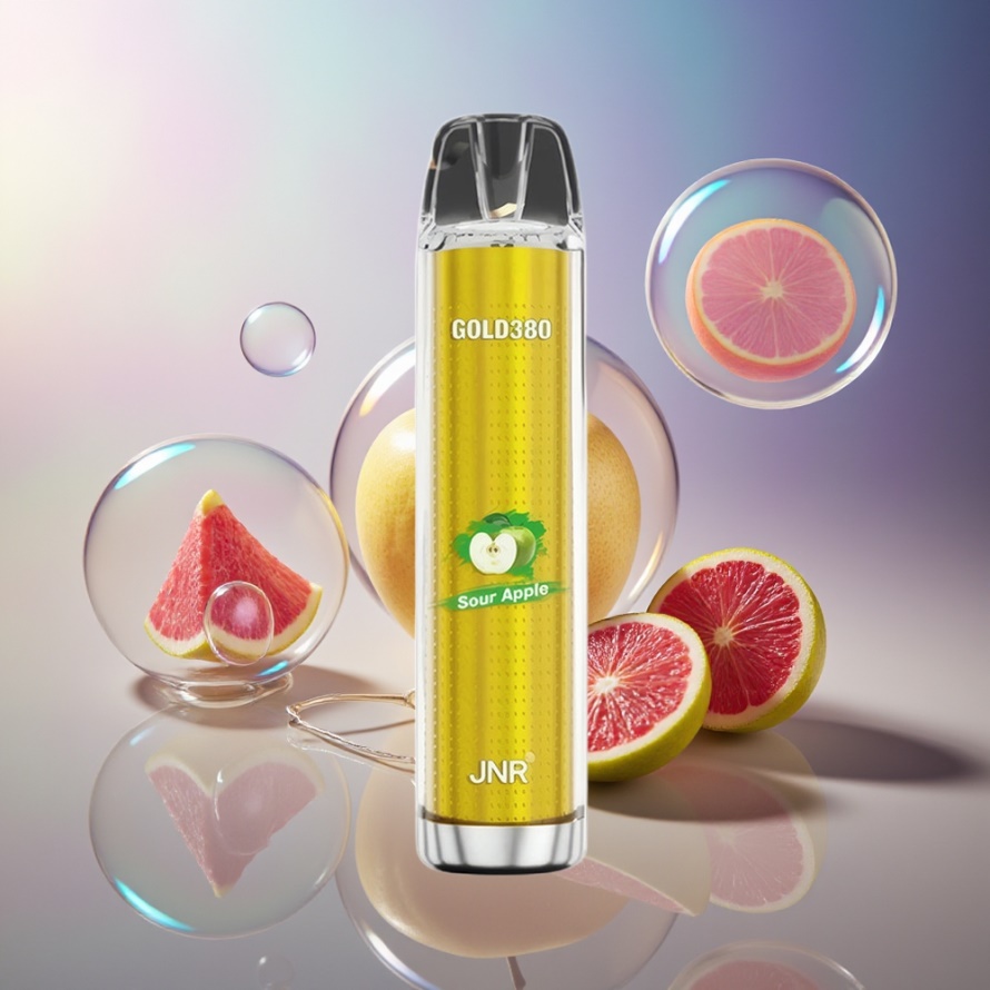 JNR Glod380 6000 Puffs Engångs Vape Suräpple 1500mAh 1.0ohm Mesh svensk grossist