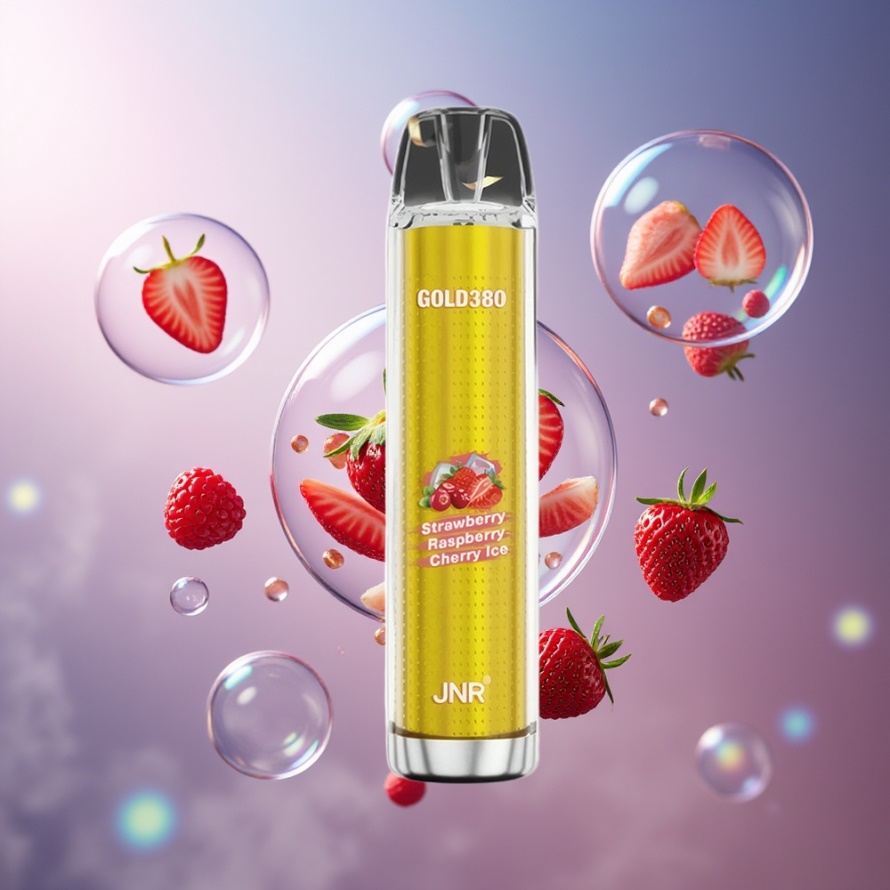 JNR Glod380 6000 Puffs Engångsvape Jordgubb Hallon 1500mAh 1.0ohm svensk grossist