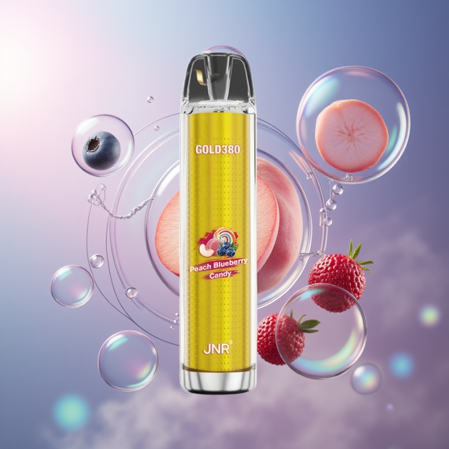 JNR Glod380 6000 Puffs Svensk Grossist Engångs Vape Persika Blåbär 1500mAh 13ml