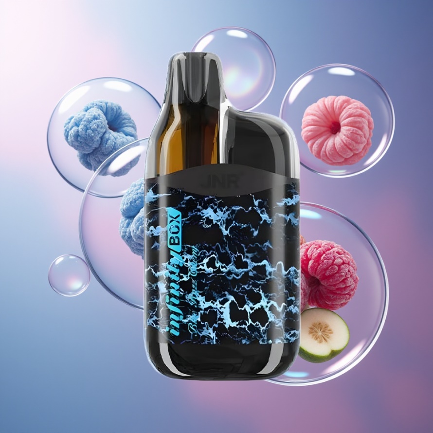 JNR Infinity Box 10700 Puffs Svensk Grossist Engångs Vape Blå Hallon Körsbär 2200mAh 15ml 2%