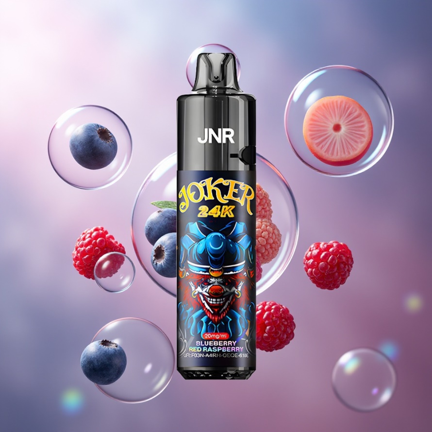 JNR Joker 24000 Puffs Engångs Vape Blåbär Röd Hallon 2% Nikotin 800mAh Svensk Grossist