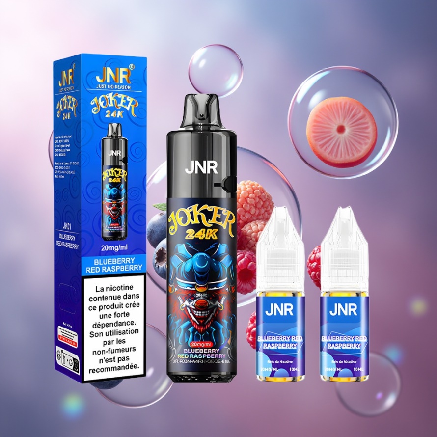 JNR Joker 24000 Puffs Engångs Vape Blåbär Röd Hallon 2% Nikotin 800mAh Svensk Grossist