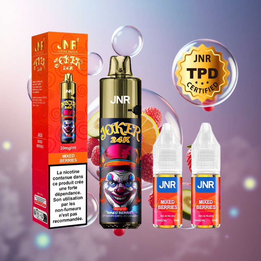 JNR Joker 24000 Puffs Engångs Vape Blandade Bär svensk grossist 24000 Puffs 2% Nikotin 800mAh