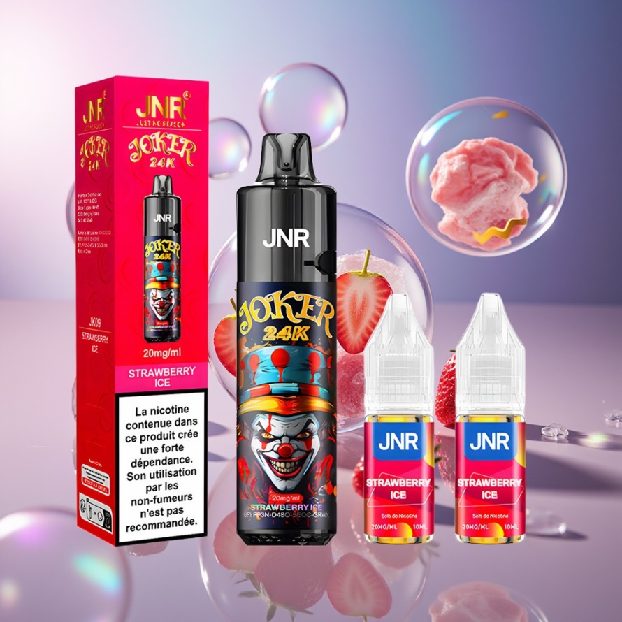 JNR Joker 24000 Puffs Engångs Vape Jordgubb Is 2+10ml 800mAh svensk grossist