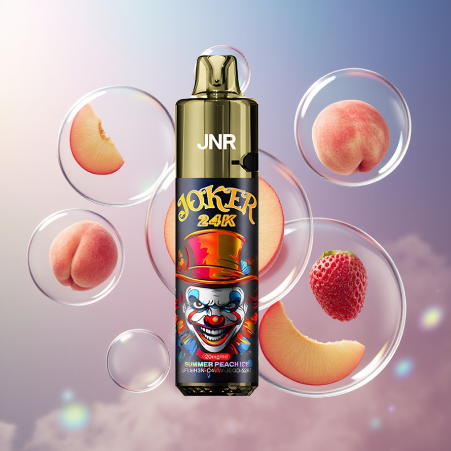 JNR Joker 24000 Puffs Engångs Vape Sommar Persika Is 2+10ml 800mAh svensk grossist