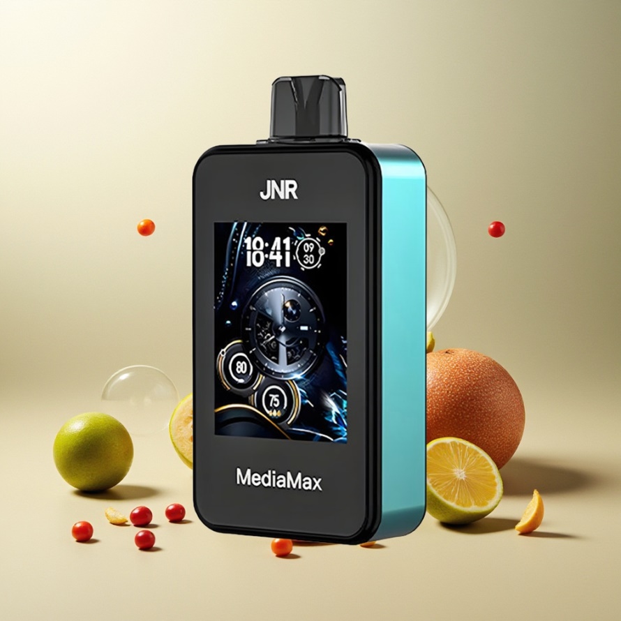 JNR MediaMax 40000 Puffs Svensk Grossist Miami Mynta 1000mAh Typ-C 21mL 5% Nikotin Dual Mesh 2.4 inch HD
