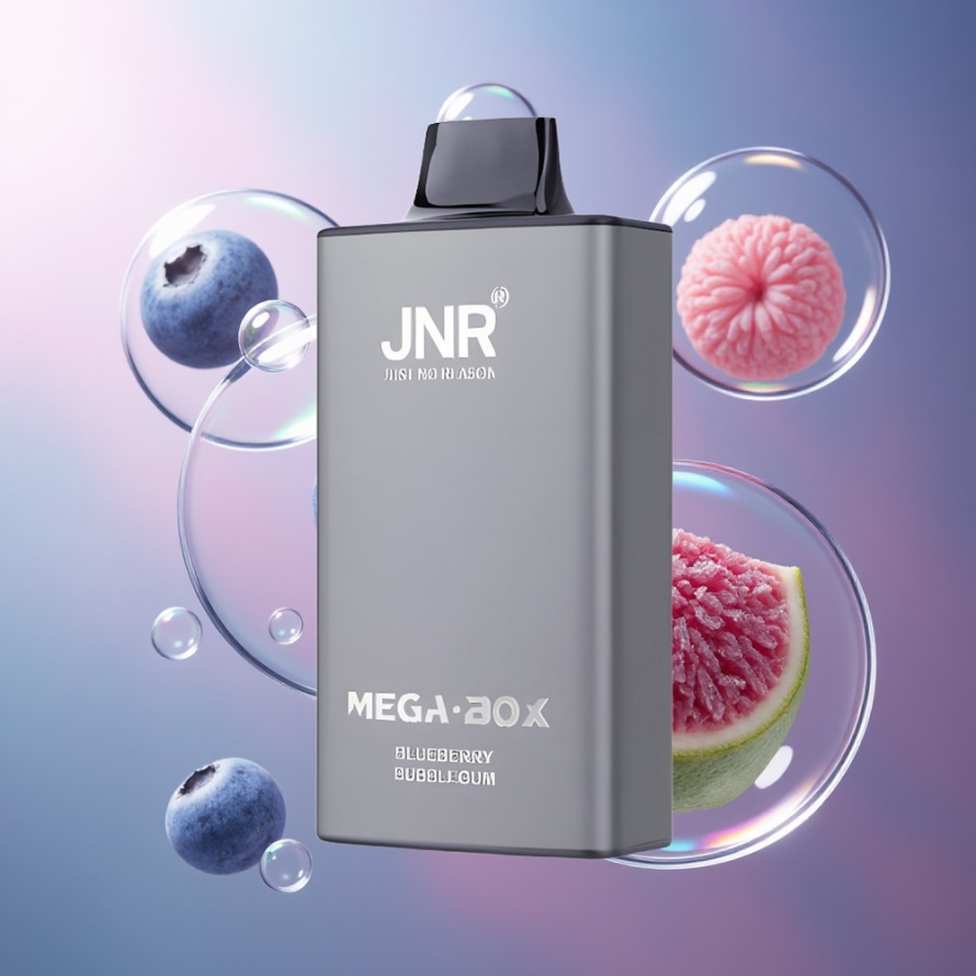 JNR Mega Box 25000 Puffs Engångs Vape Blåbärsbubbligtuggummi med 850mAh & svensk grossist