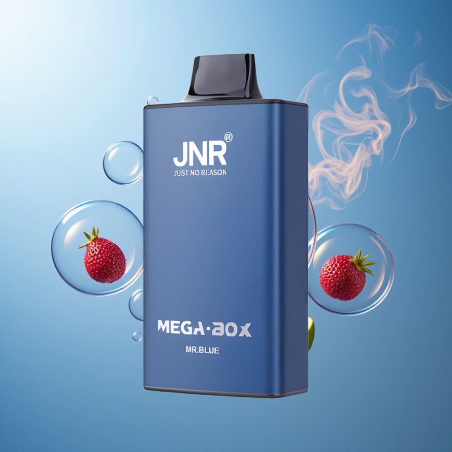 JNR Mega Box 25000 Puffs Engångs Vape Herr Blå – 30ml E-vätska, 850mAh, Dual Mesh Coil, svensk grossist