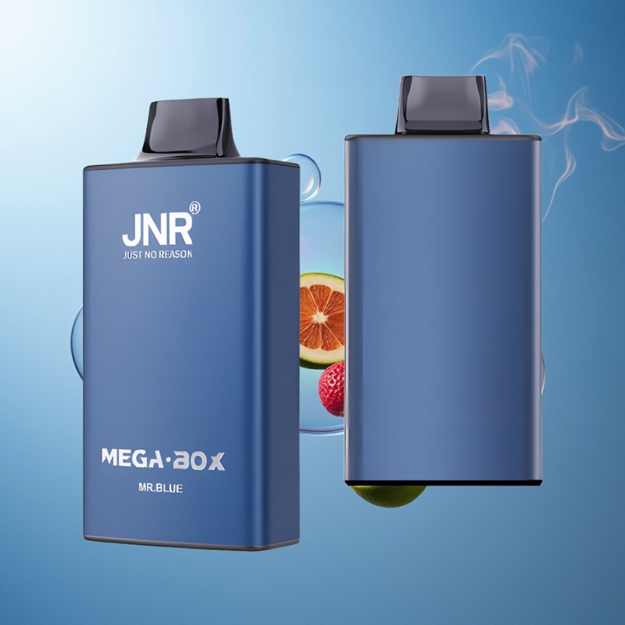 JNR Mega Box 25000 Puffs Engångs Vape Herr Blå – 30ml E-vätska, 850mAh, Dual Mesh Coil, svensk grossist