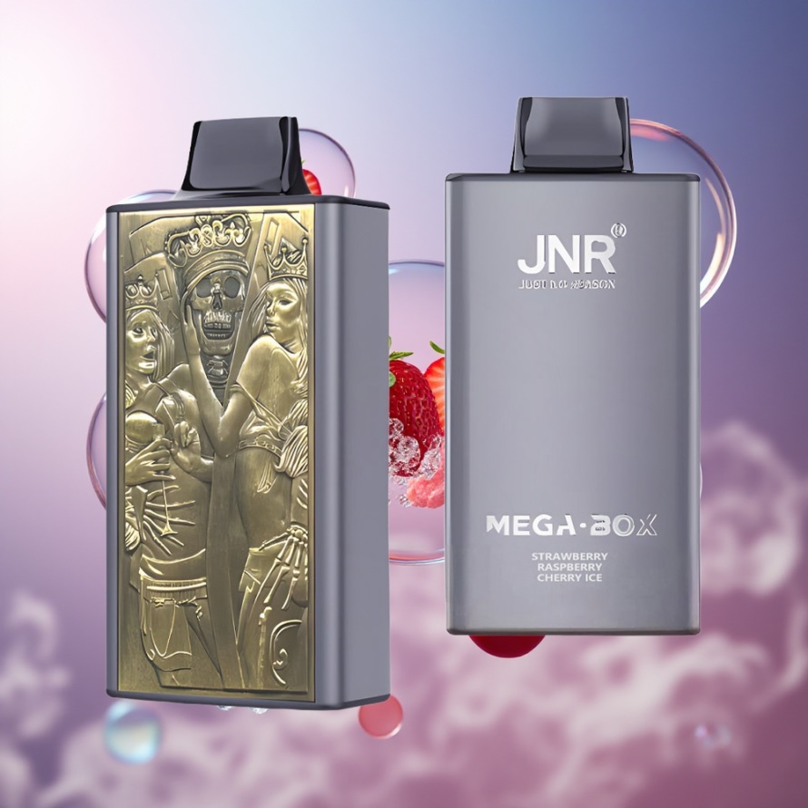 JNR Mega Box 25000 Puffs Engångs Vape Jordgubb Hallon Körsbär Is med Dual Mesh Coil & 850mAh Battery – svensk grossist