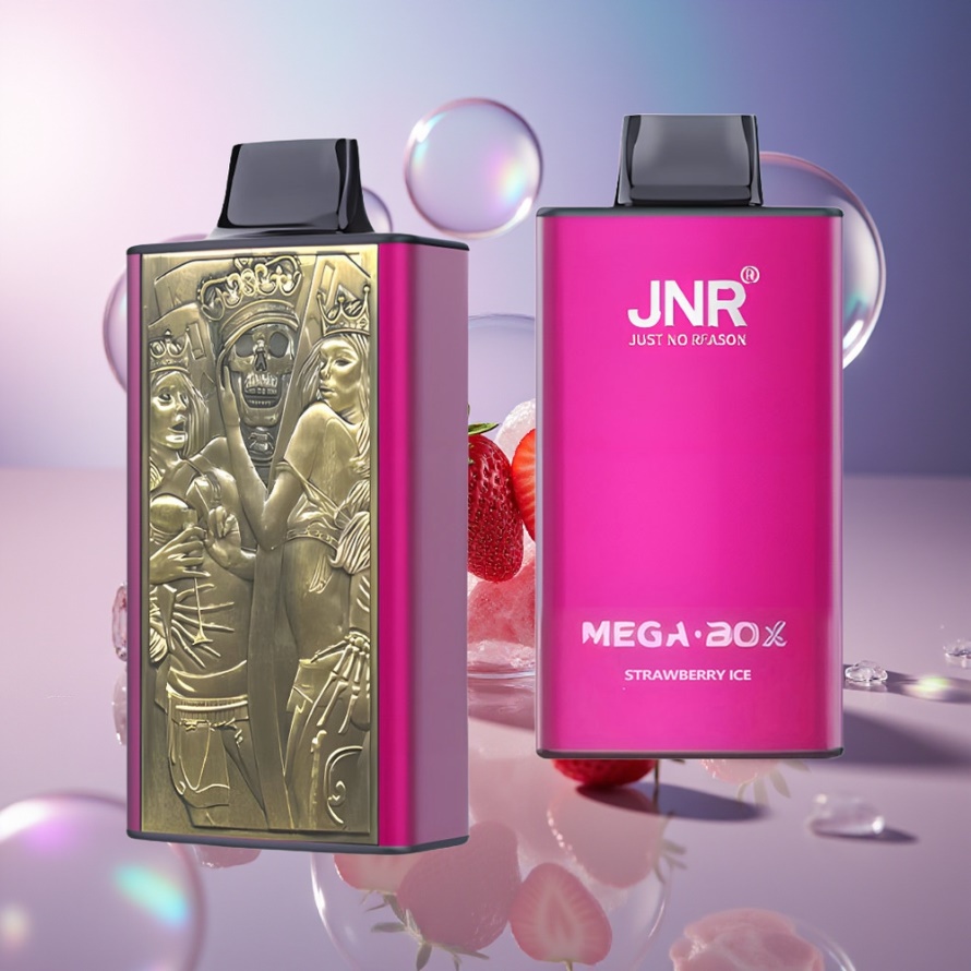 JNR Mega Box 25000 Puffs Engångs Vape Jordgubb Is med 850mAh & Dual Mesh Coil – Svensk Grossist