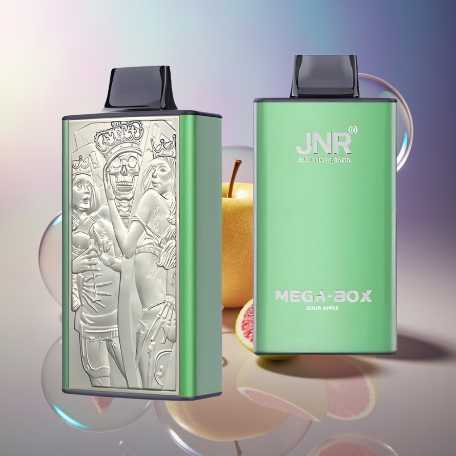 JNR Mega Box 25000 Puffs Engångs Vape Suräpple (30ml, 850mAh, Type-C) – svensk grossist