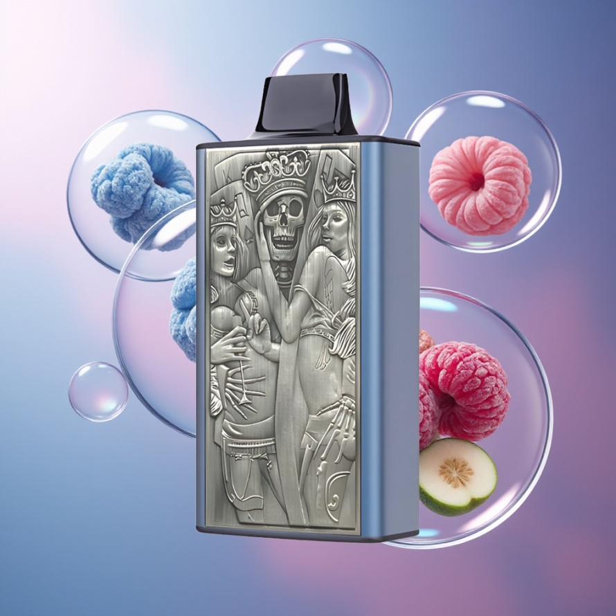 JNR Mega Box 25000 Puffs Svensk Grossist Engångs Vape Blå Hallon Körsbär med Dual Mesh Coil & 850mAh
