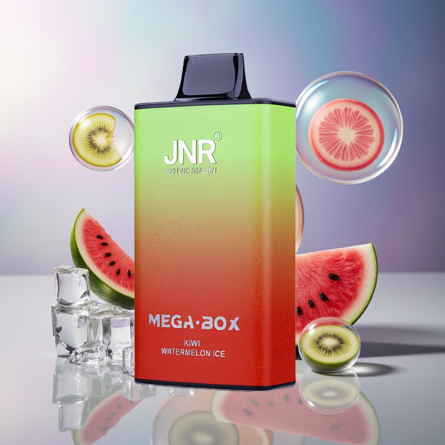 JNR Mega Box 25000 Puffs Svensk Grossist Engångs Vape Kiwi Vattenmelon Is 30ml 850mAh Dual Mesh