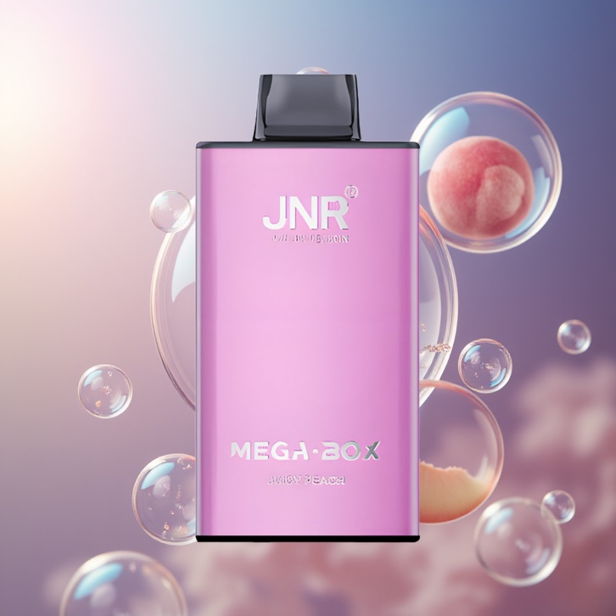 JNR Mega Box 25000 Puffs Svensk Grossist Engångs Vape Saftig Persika med 30ml E-liquid & Type-C Laddning