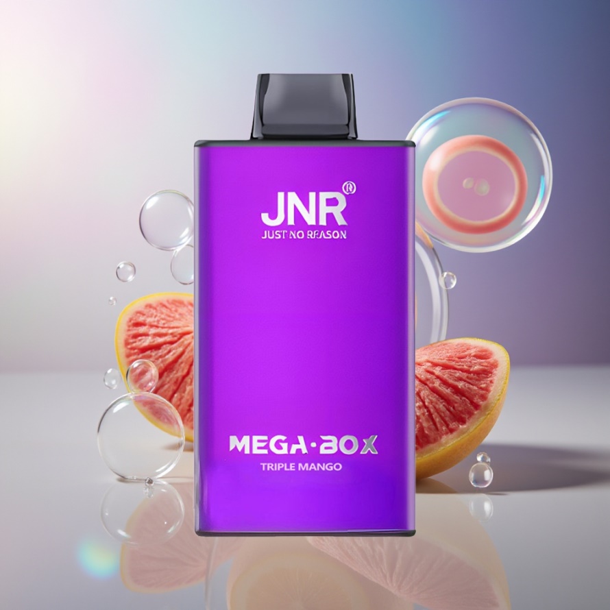 JNR Mega Box 25000 Puffs Svensk Grossist Engångs Vape Trippel Mango 30ml 850mAh Dual Mesh