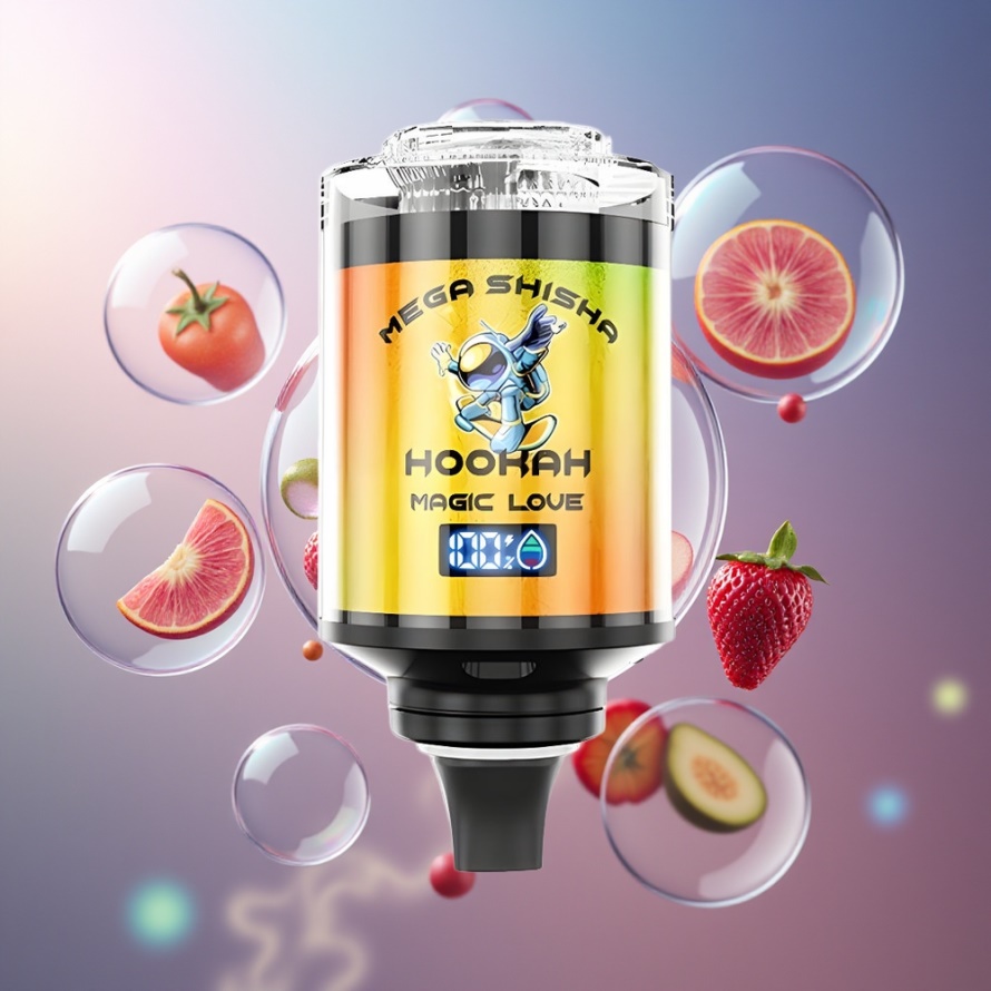 JNR Mega Shisha Hookah 100K Svensk Grossist 2200mAh Typ-C 60ml 2% Nikotin Magic Kärlek