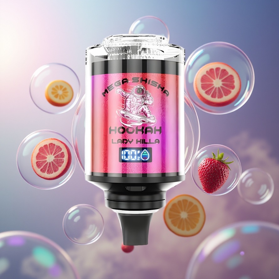 JNR Mega Shisha Hookah 100K Svensk Grossist Desktop 2200mAh Lady Killa