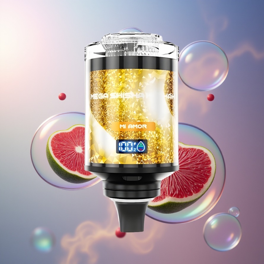 JNR Mega Shisha Hookah 100K Svensk Grossist Desktop 2200mAh Typ-C Mi Amor