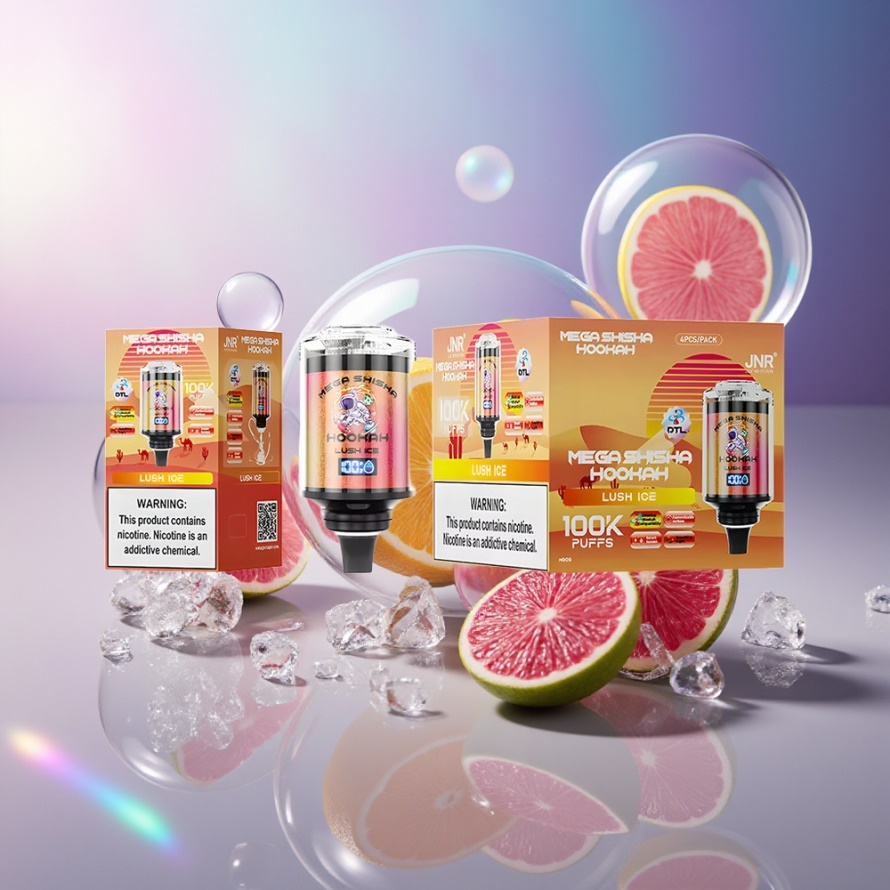 JNR Mega Shisha Hookah 100K Svensk Grossist Stationär Kompatibilitet 2200mAh Ljusis