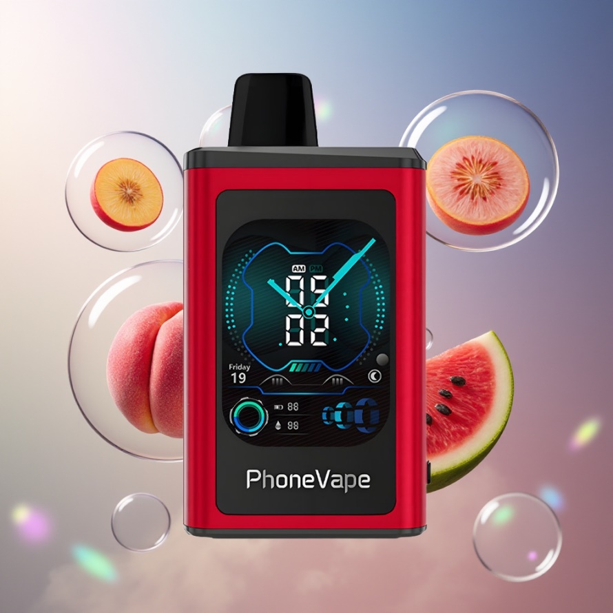 JNR PhoneVape 30000 puff Engångs Vape Persika Mango Vattenmelon Svensk Grossist 850mAh Turbo App