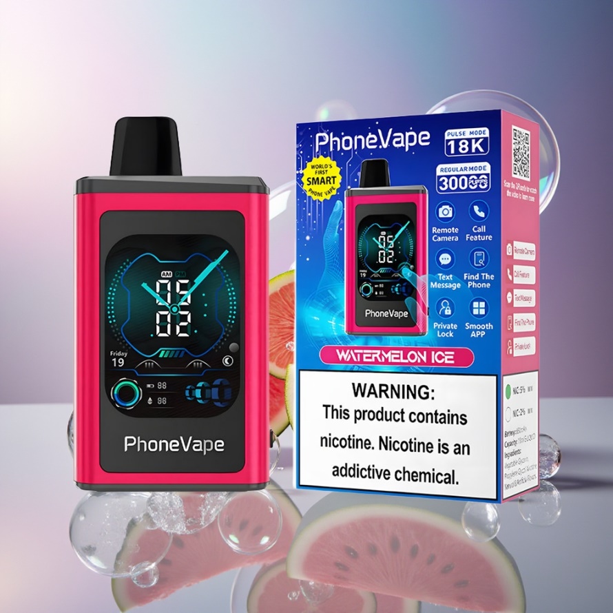 JNR PhoneVape 30000 puff Engångs Vape Vattenmelon Is svensk grossist med Turbo Mode & 850mAh