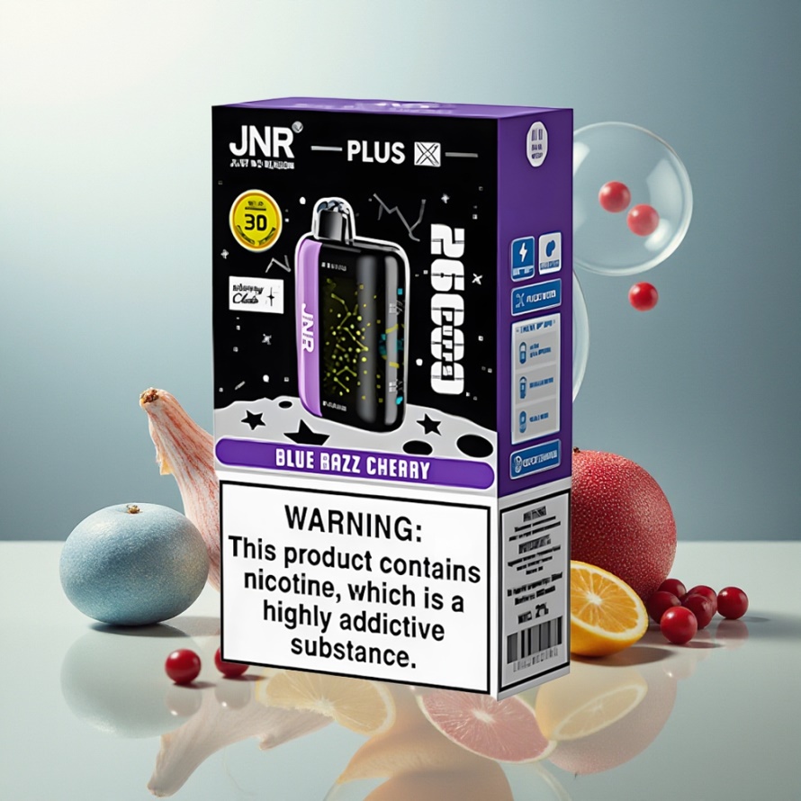 JNR Plus X 26000 Puffs Svensk GrossistEngångs Vape Blå Brzz Körsbär med 850mAh & 28ml