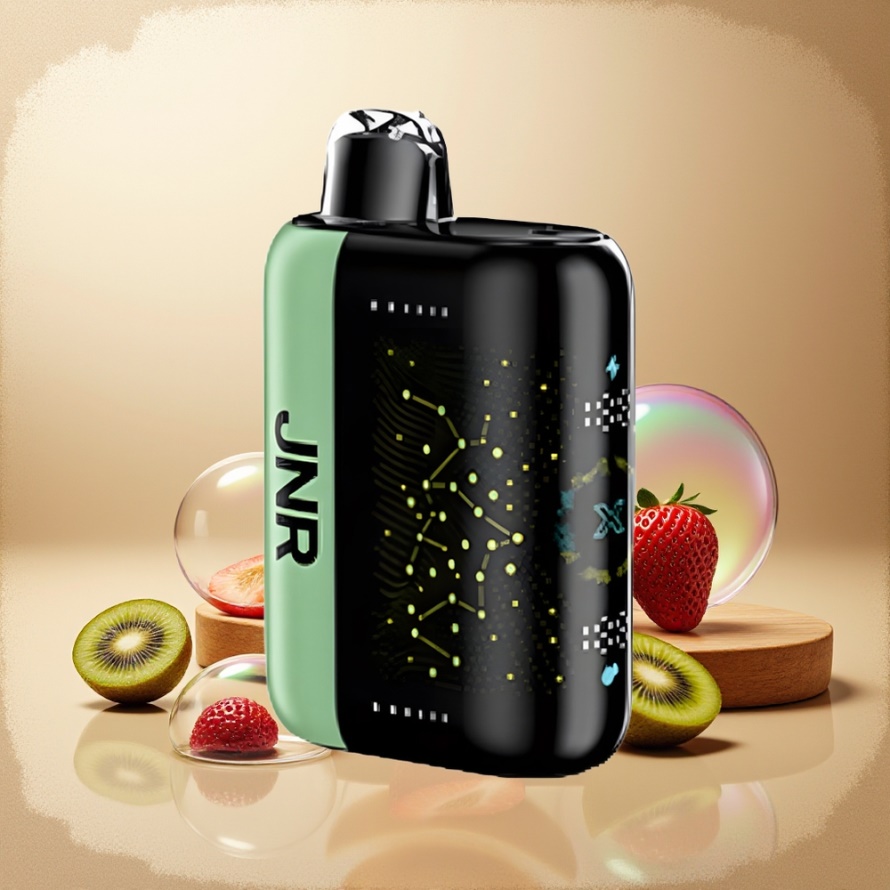 JNR Plus X 26000 Puffs Svensk GrossistEngångs Vape Jordgubb Kiwi 850mAh 28ml 2% Nikotin Dual Mesh Coil Type-C 3D Skärm