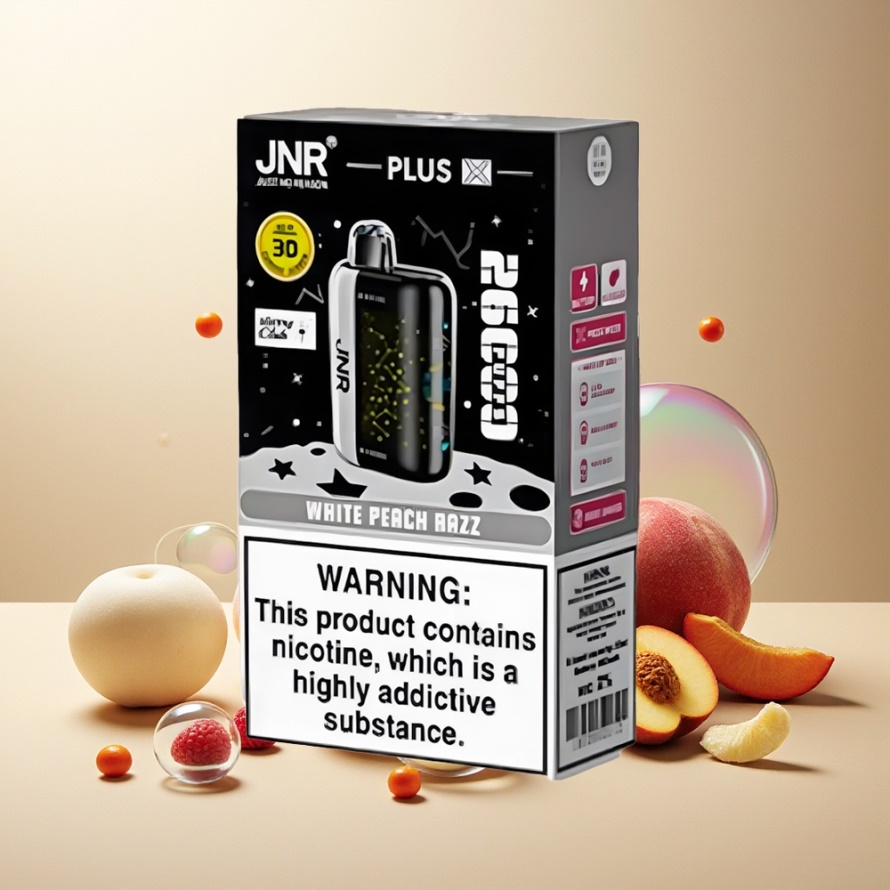 JNR Plus X 26000 Puffs Svensk GrossistEngångs Vape Vit Persika Razz med 850mAh & 28ml