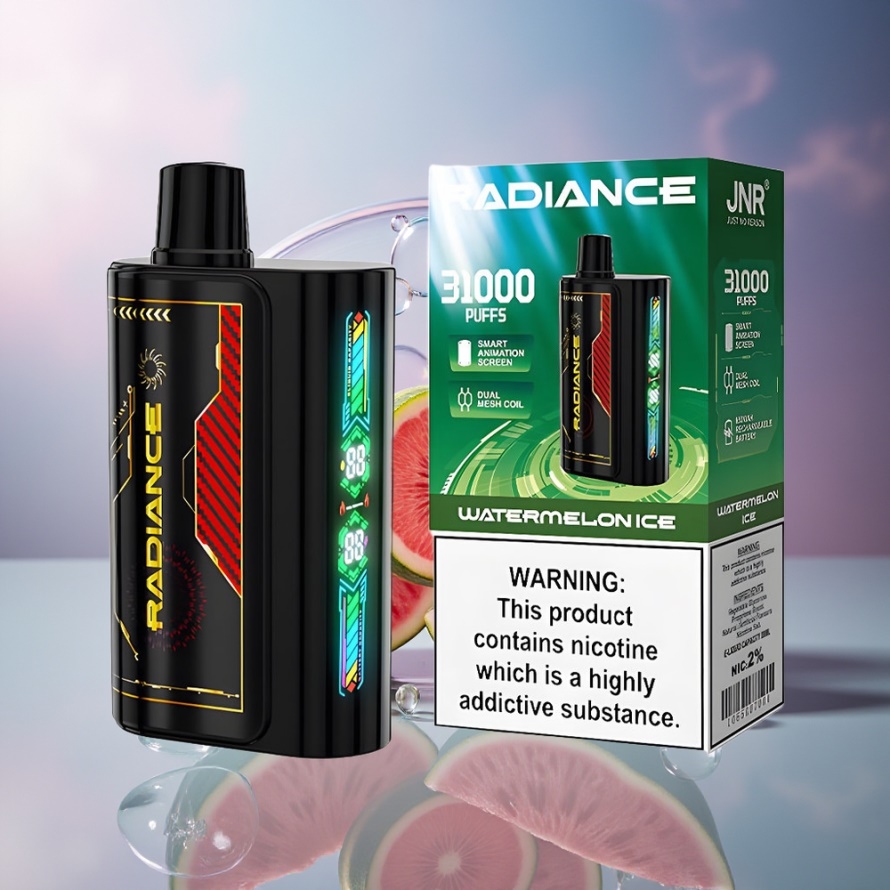 JNR Radiance 31000 Puffs Engångs Vape VATTENMELON Is 28ml Dual Mesh svensk grossist