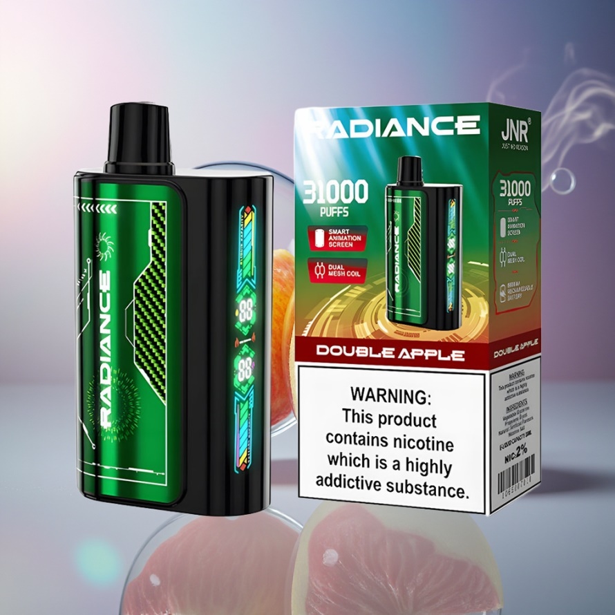 JNR Radiance 31000 Puffs Engångsvape DUBBEL ÄPPLE 28ml Dual Mesh svensk grossist