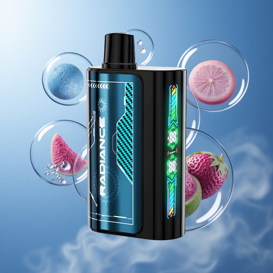 JNR Radiance 31000 Puffs Svensk Grossist Engångs Vape BLÅ HALLON Is med 28ml E-liquid & Dual Mesh Coil