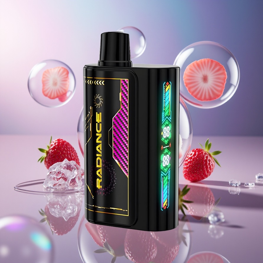 JNR Radiance 31000 Puffs Svensk Grossist Engångs Vape JORDGUBB Is med 28ml E-liquid & 950 mAh Batteri