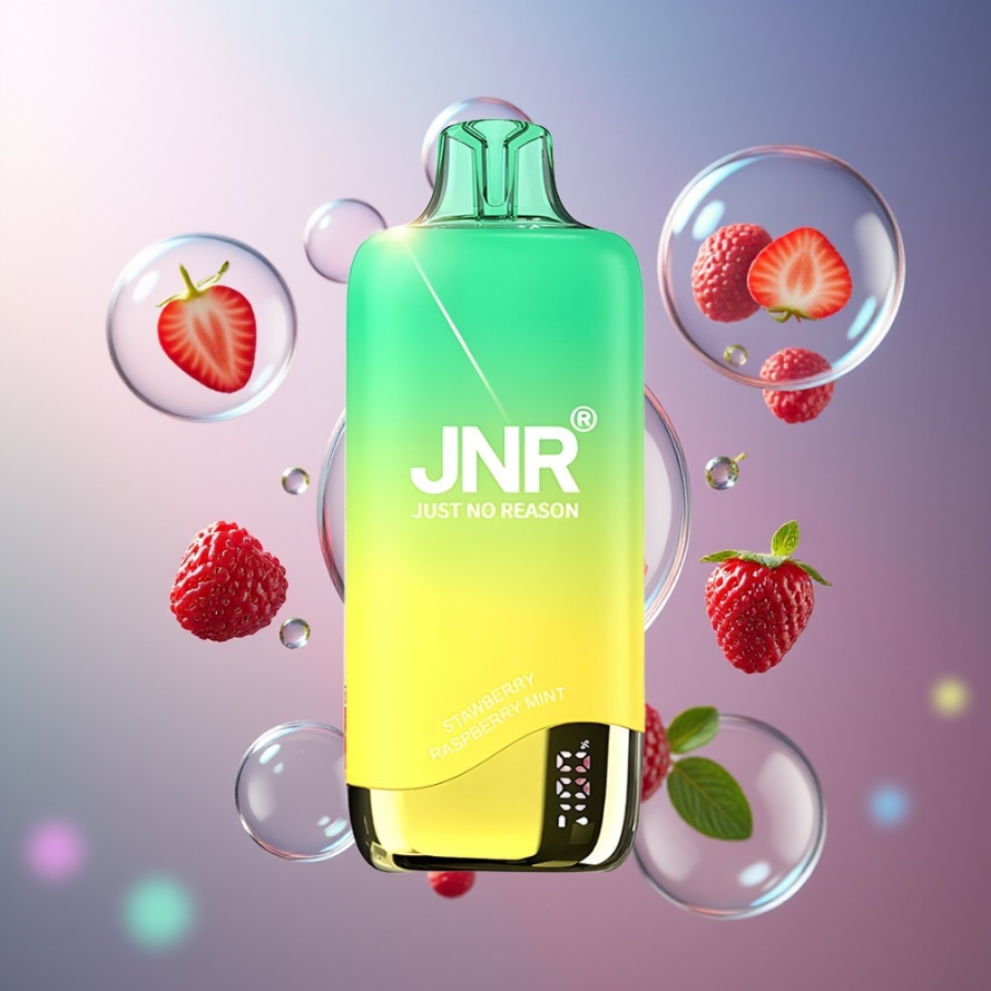JNR Rainbow 10500 Puffs Engångs Vape Jordgubb Hallon Mint 600mAh 18ml svensk grossist