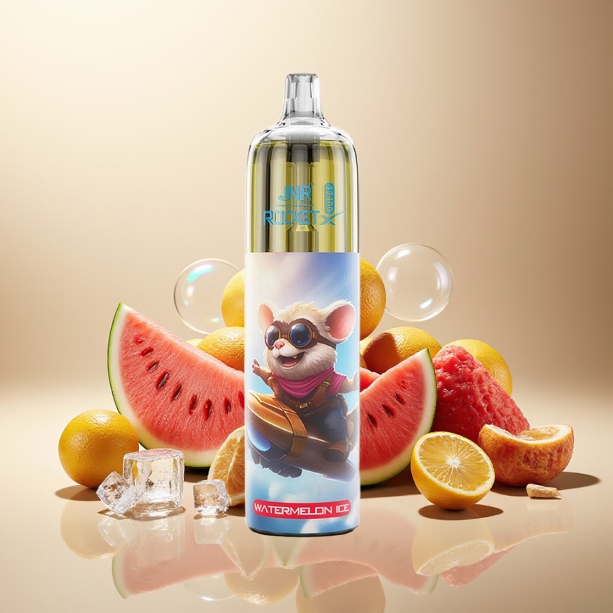 JNR Rocket-X 12400 PuffsEngångs Vape Vattenmelon Is med Justerbar Luftflöde & RGB-belysning – Svensk Grossist