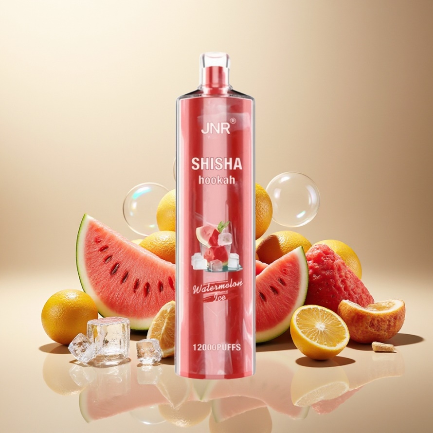 JNR Shisha Hookah 12000 Puffs 750mAh Type-C Svensk GrossistEngångs Vape Vattenmelon Is
