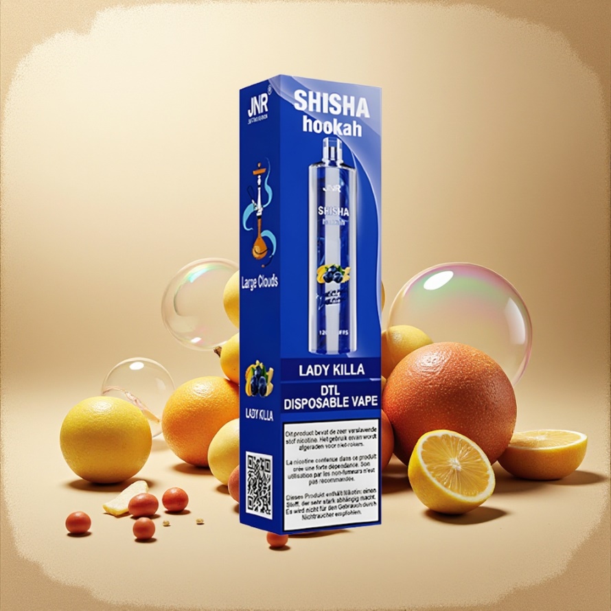 JNR Shisha Hookah 12000 Puffs 750mAh Type-C Svensk Grossist Lady KillaEngångs Vape