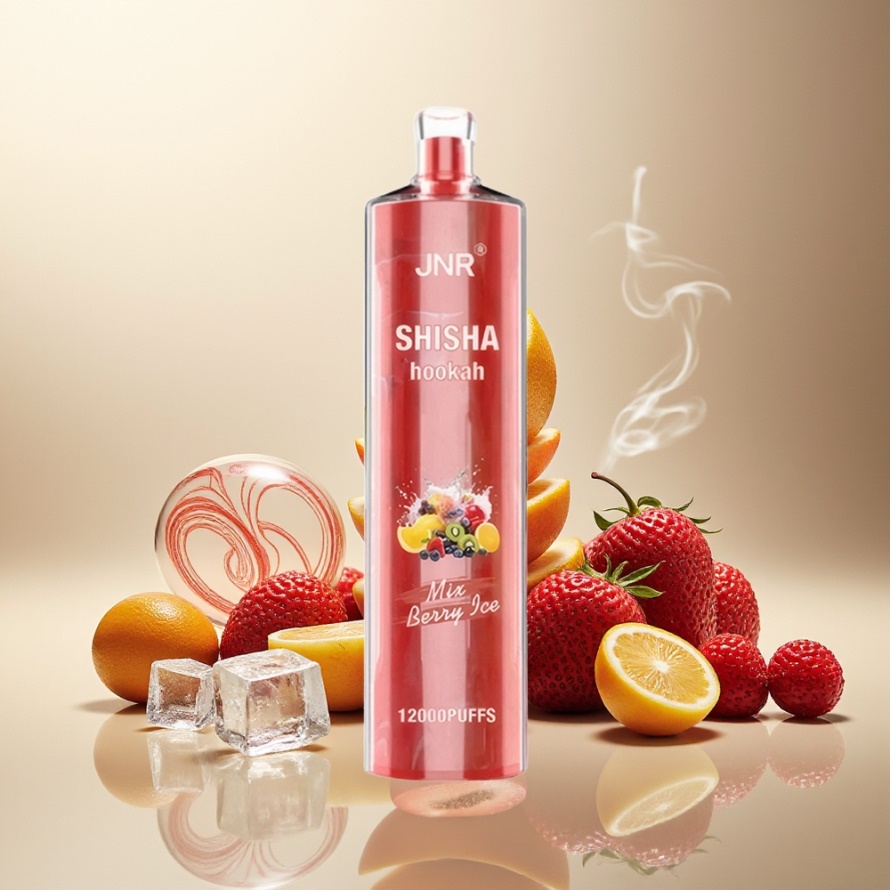 JNR Shisha Hookah 12000 Puffs Svensk Grossist 750mAh Type-CEngångs Vape Bär Is