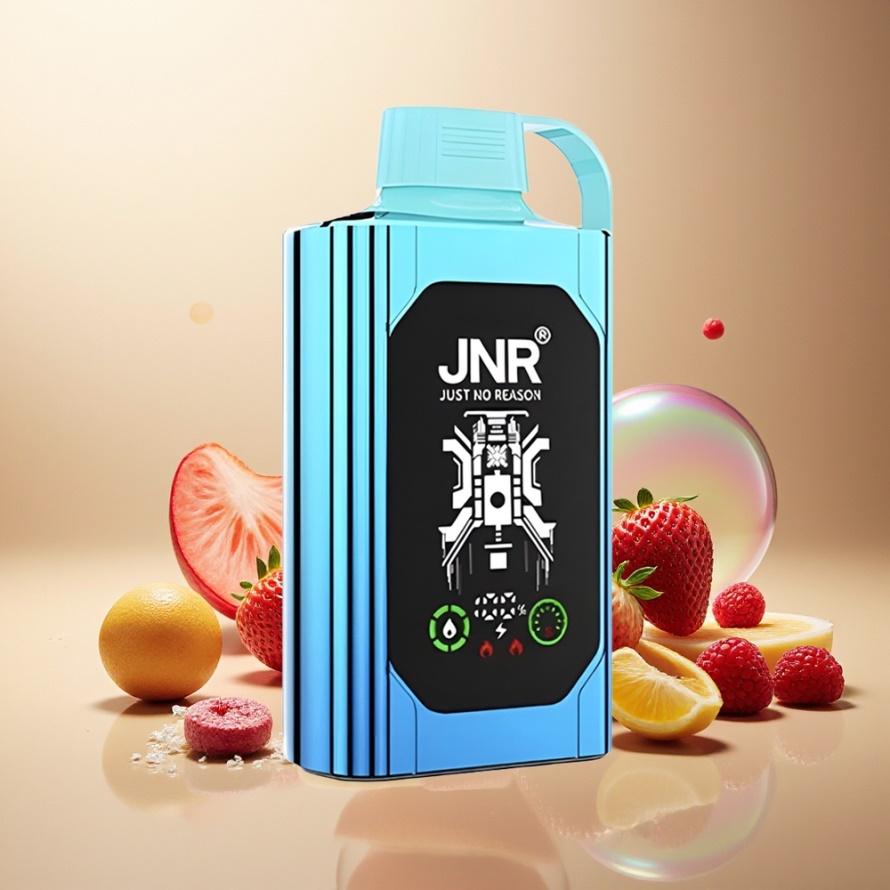 JNR Shisha Hookah Box 20500 PuffsEngångs Vape Jordgubb Hallon Godis HD Display 1000mAh 25ml Dual Mesh Coil Type-C svensk grossist