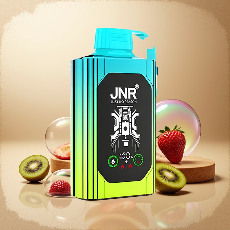JNR Shisha Hookah Box 20500 Puffs Svensk GrossistEngångs Vape Jordgubb Kiwi HD Display 1000mAh 25ml Dual Mesh Coil Type-C