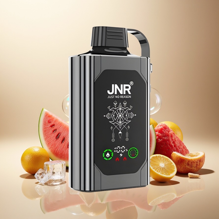 JNR Shisha Hookah Box 20500 Puffs Svensk Grossist Vattenmelon Is HD Display 1000mAh 25ml Dual Mesh Coil Type-C