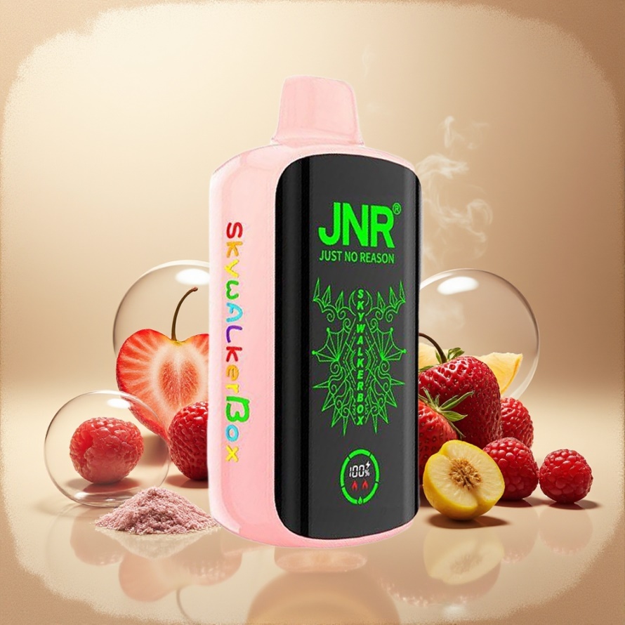 JNR Skywalker Box 21000 PuffsEngångs Vape Jordgubb Hallon Körsbär Svensk Grossist 850mAh 25ml Dual Mesh