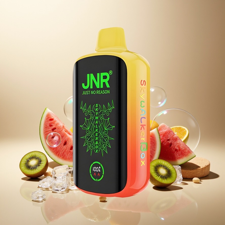JNR Skywalker Box 21000 Puffs Svensk GrossistEngångs Vape Kiwi Vattenmelon Is med 850mAh & 25ml