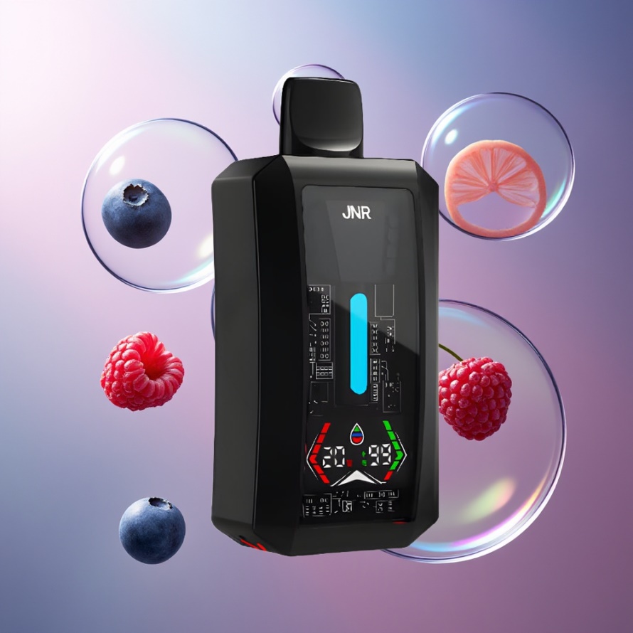 JNR Tank Pro 33000 Puffs Engångsvape Blåbär Hallon Körsbär Svensk Grossist Dual Mesh Coil Type-C